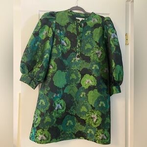 POMANDER PLACE Tuckernuck Green Jacquard Samantha Dress